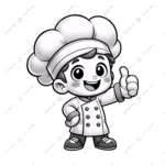 pngtree-cute-cartoon-little-chef-illustration-monochrome-png-image_14884339